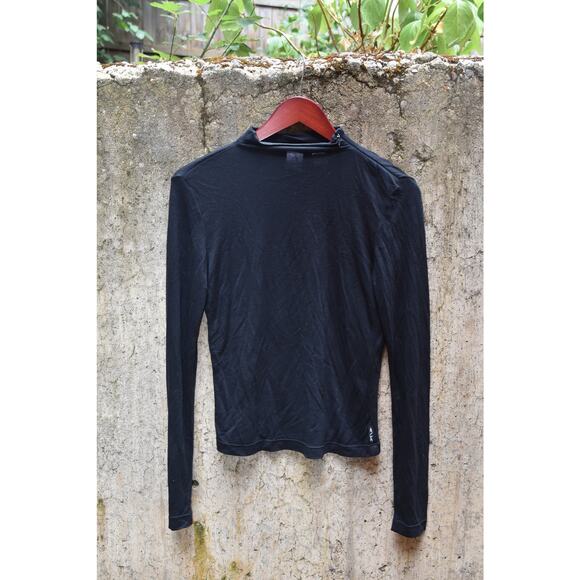 A|X Armani Exchange Black Mock Neck Long Sleeve Top – Size M - Picture 1 of 4